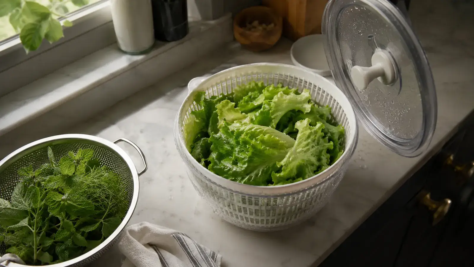 How to Wash and Dry Greens Fast With a Salad Spinner